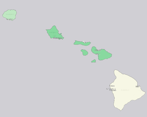 Map illustrating home values in Hawaii
