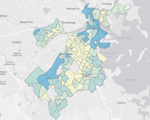 Boston, MA - Household Income Map
