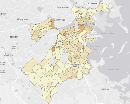 Boston, MA - Vacant Property Map