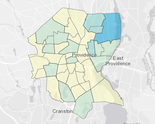 Providence, RI - Household Income Map